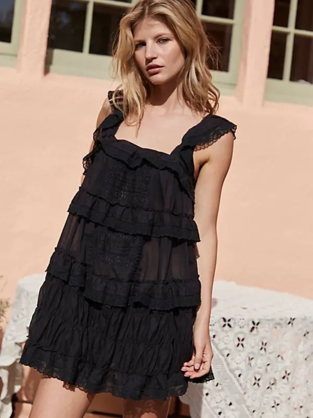 Free People Tiered and True Romper XS